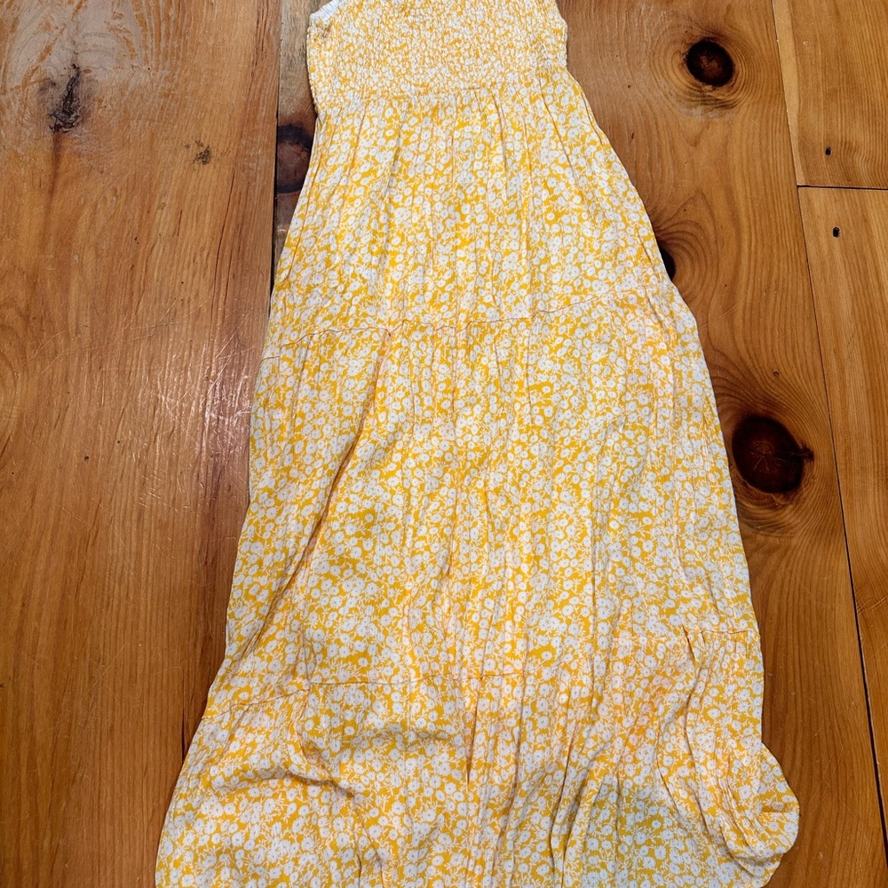 Lost + Wander Yellow Floral Maxi Dress